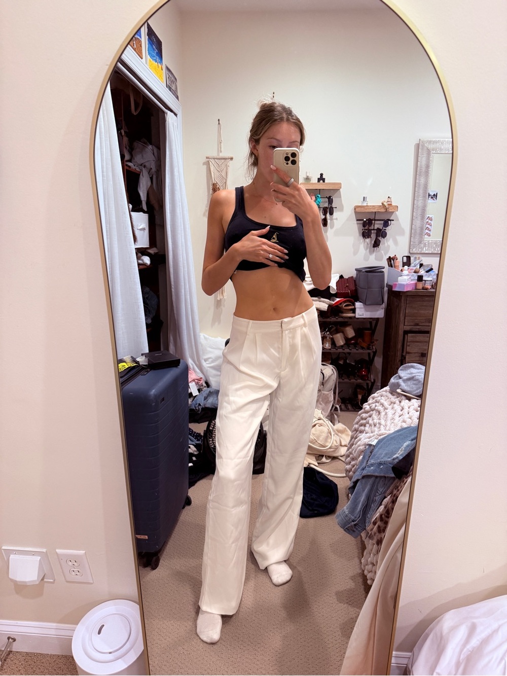 Meshki White trousers